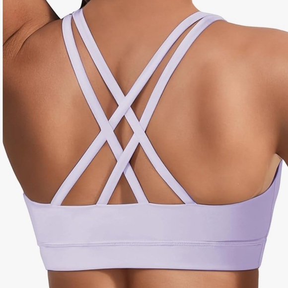 NWT Buauty Purple Racerback High Impact Sports Bra - Picture 2 of 8